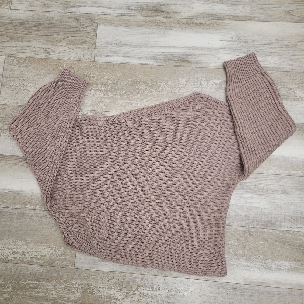 Cecico Knit Slouchy Off Shoulder Sweater sz L - Picture 4 of 6